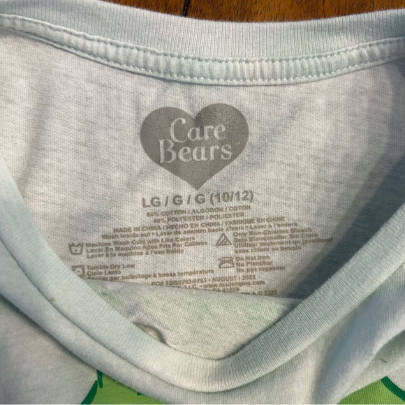 Care Bears Girl’s Good Luck Bear Short Sleeve Crop T-Shirt, Size Large (10/12) - Picture 3 of 3